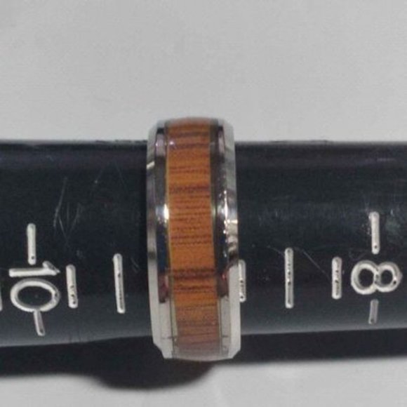 Men's Size 9,10 Wood and White Gold finish - Picture 2 of 3